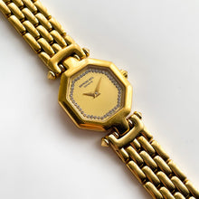 Load image into Gallery viewer, Vintage Ladies&#39; Octagonal Gold-Plated Raymond Weil Quartz Watch with Diamonds
