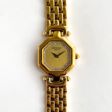 Load image into Gallery viewer, Vintage Ladies&#39; Octagonal Gold-Plated Raymond Weil Quartz Watch with Diamonds
