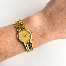 Load image into Gallery viewer, Vintage Ladies&#39; Gold-Plated Raymond Weil Quartz Watch with Diamonds
