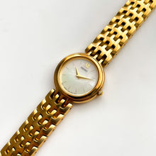 Load image into Gallery viewer, Vintage 1990s Gold-Plated Ladies&#39; Seiko Quartz Watch with Round Mother of Pearl Dial
