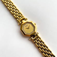 Load image into Gallery viewer, Vintage Ladies&#39; Octagonal Gold-Plated Raymond Weil Quartz Watch with Diamonds
