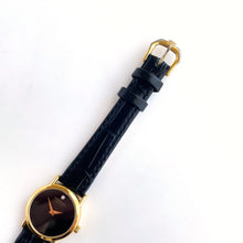 Load image into Gallery viewer, Ladies&#39; Gold-Plated Raymond Weil Quartz Watch with Leather Strap and Black Dial
