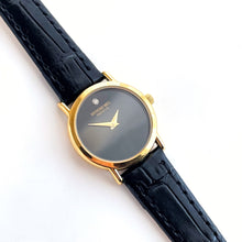 Load image into Gallery viewer, Ladies&#39; Gold-Plated Raymond Weil Quartz Watch with Leather Strap and Black Dial
