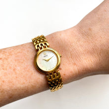 Load image into Gallery viewer, Vintage 1990s Gold-Plated Ladies&#39; Seiko Quartz Watch with Round Mother of Pearl Dial
