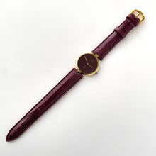 Load image into Gallery viewer, Vintage Cartier Must Vendôme Vermeil Large Quartz Watch - Gold-Plated Silver 925 with Burgundy Dial - Boxed
