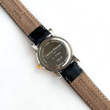 Load image into Gallery viewer, Ladies&#39; Gold-Plated Christian Bernard Quartz Watch with Black Leather Strap
