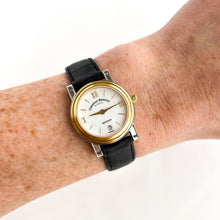 Load image into Gallery viewer, Ladies&#39; Gold-Plated Christian Bernard Quartz Watch with Black Leather Strap
