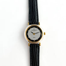 Load image into Gallery viewer, Vintage Ladies&#39; Two-Tone Michel Herbelin Watch with Black Leather Strap - Boxed
