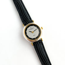 Load image into Gallery viewer, Vintage Ladies&#39; Two-Tone Michel Herbelin Watch with Black Leather Strap - Boxed
