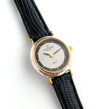 Load image into Gallery viewer, Vintage Ladies&#39; Two-Tone Michel Herbelin Watch with Black Leather Strap - Boxed
