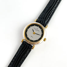 Load image into Gallery viewer, Vintage Ladies&#39; Two-Tone Michel Herbelin Watch with Black Leather Strap - Boxed
