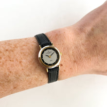 Load image into Gallery viewer, Vintage Ladies&#39; Two-Tone Michel Herbelin Watch with Black Leather Strap - Boxed
