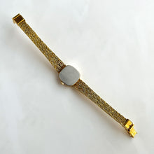 Load image into Gallery viewer, Ladies&#39; Vintage Gold-Plated Tissot Quartz Watch with Braided Bracelet &amp; Black Dial - Boxed
