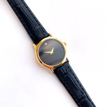 Load image into Gallery viewer, Ladies&#39; Gold-Plated Raymond Weil Quartz Watch with Leather Strap and Black Dial
