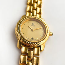 Load image into Gallery viewer, Ladies&#39; Vintage 90s Gold-Plated Fendi Quartz Watch
