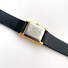 Load image into Gallery viewer, Ladies&#39; 1990s Seiko Tank Quartz Watch With Black Leather Strap
