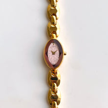 Load image into Gallery viewer, Very Rare 1990s Gold-Plated Lassale (Seiko) Quartz Watch with Light Pink Oval Dial
