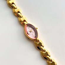 Load image into Gallery viewer, Very Rare 1990s Gold-Plated Lassale (Seiko) Quartz Watch with Light Pink Oval Dial
