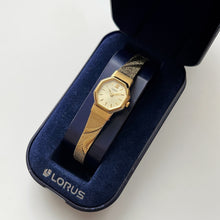 Load image into Gallery viewer, Vintage Ladies&#39; Gold-Tone Lorus Quartz Watch with Octagon Dial
