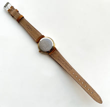 Load image into Gallery viewer, Vintage Ladies&#39; Ingersoll Moon Phase Quartz Watch with Brown Leather Strap
