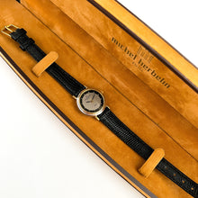 Load image into Gallery viewer, Vintage Ladies&#39; Two-Tone Michel Herbelin Watch with Black Leather Strap - Boxed
