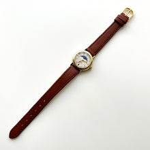 Load image into Gallery viewer, Vintage Ladies&#39; Accurist Moon Phase Quartz Watch with Brown Leather Strap
