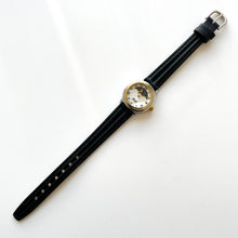 Load image into Gallery viewer, Vintage Sun &amp; Moon Moulin Quartz Watch with Black Leather Strap
