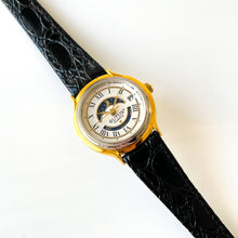 Load image into Gallery viewer, Vintage Ladies&#39; Sutus Moon Phase Quartz Watch with Black Leather Strap
