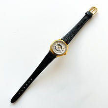 Load image into Gallery viewer, Vintage Ladies&#39; Sutus Moon Phase Quartz Watch with Black Leather Strap
