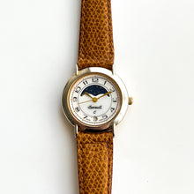 Load image into Gallery viewer, Vintage Ladies&#39; Ingersoll Moon Phase Quartz Watch with Brown Leather Strap
