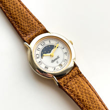 Load image into Gallery viewer, Vintage Ladies&#39; Ingersoll Moon Phase Quartz Watch with Brown Leather Strap
