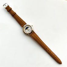 Load image into Gallery viewer, Vintage Ladies&#39; Ingersoll Moon Phase Quartz Watch with Brown Leather Strap
