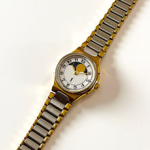 Load image into Gallery viewer, YSL Ladies’ Moon Phase Quartz Watch with Two-Tone Bracelet and White Dial
