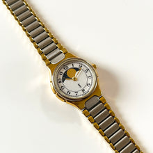 Load image into Gallery viewer, YSL Ladies’ Moon Phase Quartz Watch with Two-Tone Bracelet and White Dial
