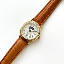 Load image into Gallery viewer, Ladies&#39; 90s Moon Phase Equinox Quartz Watch with Brown Leather Strap
