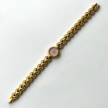 Load image into Gallery viewer, Vintage 1990s Gold-Plated Ladies&#39; Seiko Quartz Watch With Intricate Bracelet and Pink Dial
