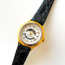 Load image into Gallery viewer, Vintage Ladies&#39; Sutus Moon Phase Quartz Watch with Black Leather Strap
