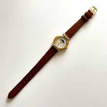 Load image into Gallery viewer, Vintage Ladies&#39; Accurist Moon Phase Quartz Watch with Brown Leather Strap
