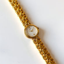 Load image into Gallery viewer, Vintage 1990s Gold-Plated Ladies&#39; Seiko Quartz Watch With Intricate Bracelet
