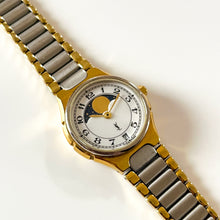 Load image into Gallery viewer, YSL Ladies’ Moon Phase Quartz Watch with Two-Tone Bracelet and White Dial
