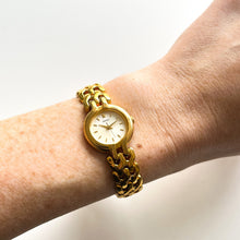 Load image into Gallery viewer, Vintage 1990s Gold-Plated Ladies&#39; Seiko Quartz Watch With Intricate Bracelet
