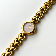 Load image into Gallery viewer, Vintage 1990s Gold-Plated Ladies&#39; Seiko Quartz Watch With Intricate Bracelet and Pink Dial
