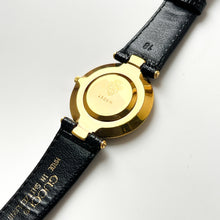 Load image into Gallery viewer, 90s Two-Tone Gucci Unisex Quartz Watch with Black Leather Strap
