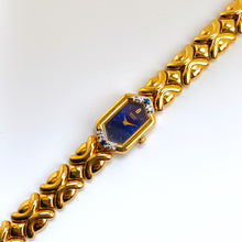 Load image into Gallery viewer, Rare Vintage 1990s 18ct Gold-Plated Ladies&#39; Seiko Quartz Watch With Blue Dial, Diamonds and Sapphires
