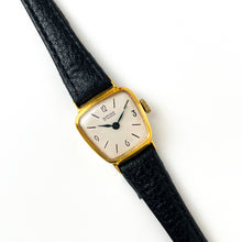 Load image into Gallery viewer, Gold-Plated Bifora Mechanical Watch with Gold Plated Case and Leather Strap
