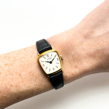 Load image into Gallery viewer, Gold-Plated Bifora Mechanical Watch with Gold Plated Case and Leather Strap
