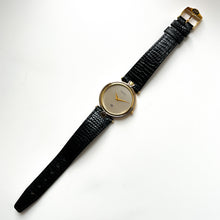 Load image into Gallery viewer, 90s Two-Tone Gucci Unisex Quartz Watch with Black Leather Strap
