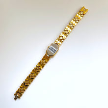 Load image into Gallery viewer, Rare Vintage 1990s 18ct Gold-Plated Ladies&#39; Seiko Quartz Watch With Blue Dial, Diamonds and Sapphires
