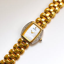 Load image into Gallery viewer, Rare Vintage 1990s 18ct Gold-Plated Ladies&#39; Seiko Quartz Watch With Mother of Pearl Dial and Genuine Diamonds
