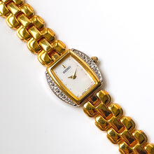 Load image into Gallery viewer, Rare Vintage 1990s 18ct Gold-Plated Ladies&#39; Seiko Quartz Watch With Mother of Pearl Dial and Genuine Diamonds
